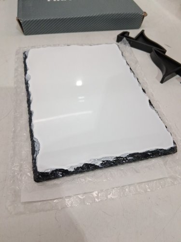 Blank Stone Sublimation Photo Slate - 6" x 8" - white / Black image 3