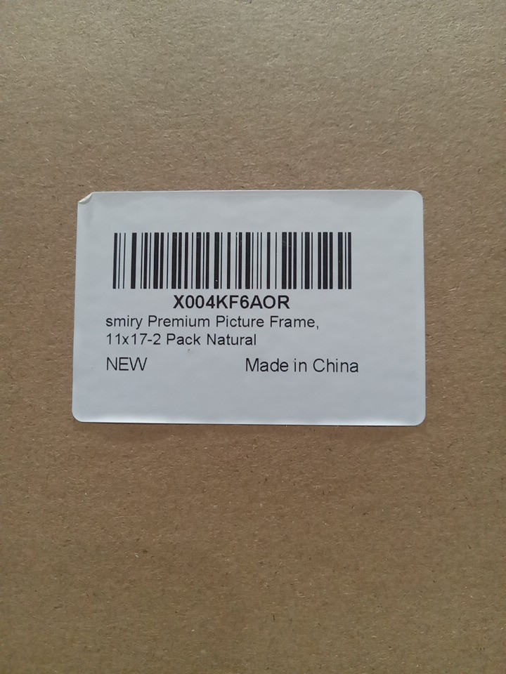 2pk smiry plexiglass cover picture frame - 11"x17" - natural image 3