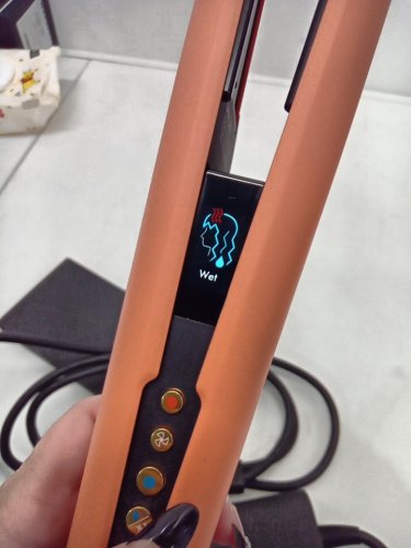 dyson airstrait wet to dry hair straightener - LIMITED EDITION APRICOT/ TOPAZ  (model: ht01) image 8