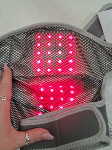 forthiq red+ wearable light therapy knee massager with heat function - grey (model: FQ-850) image 2