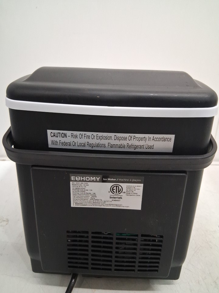 EUHOMY Countertop Ice Maker Machine - MAKES 26LB/Day - BLACK (MODEL: im-06d/IM001-Bbl-CAEH) image 6