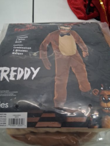 3PC BOYS RUBIES FIVE NIGHTS AT FREDDY'S "FREDDY" COSTUME WITH JUMPSUIT, MASK AND GLOVES - SMALL (4-6) - BROWN (STYLE: 640330) image 2