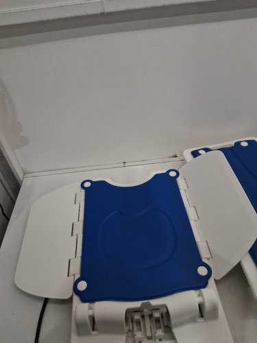 electric adjustable height chair lift for elderly - 42.9" x 23.1" x 14.4" - blue/white (model: jc35m3-1) image 4