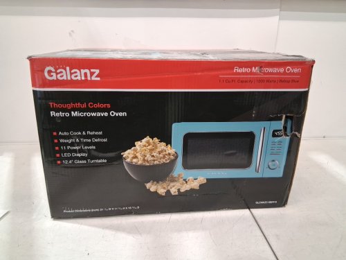 GALANZ RETRO-STYLE DIGITAL MICROWAVE OVEN - 0.7CU FT - bebop BLUE (MODEL: GLCMKZ07BER07) image 7
