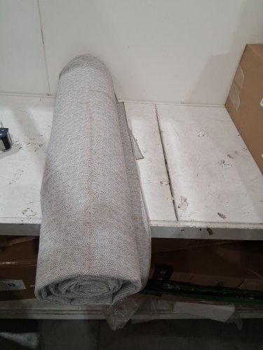 Garvee Washable Entryway Non Slip Runner Rug - 8FT x 10FT - solid distressed beige image 4