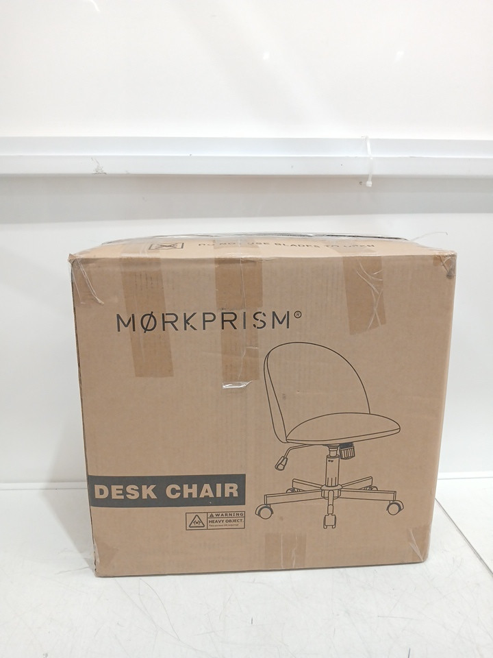 Morkprism Adjustable Armless Vanity Desk Chair - 27.5" x 21.9" - max 250LBS - beige (Model: CA-MP-C0001-TY-WHT) image 2