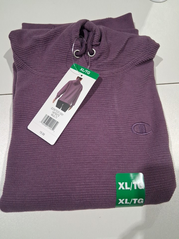 WOMEN'S CHAMPION TEXTURED TUNIC HOODIE - EXTRA LARGE - PURPLE (STYLE: 1870370) image 2