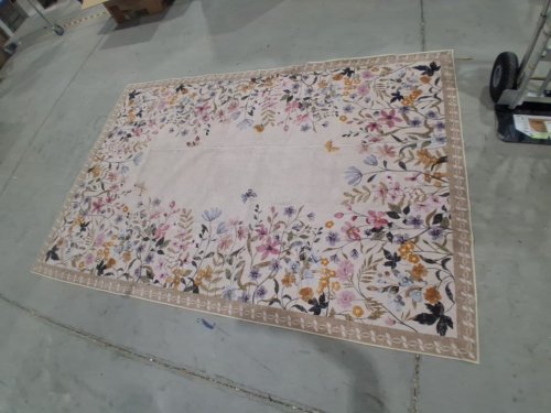 Wonnitar Washable Non-Slip Soft Floral Pattern Area Rug - 6ft x 9ft - Beige (model: B0DFXZ9MG2) image 3