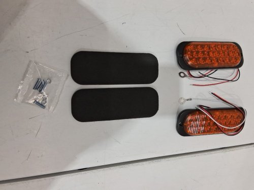 2PK at-haihan ALLUMINUM LED Brake Turn Signal Side Marker Tail Lights, - AMBER image 3