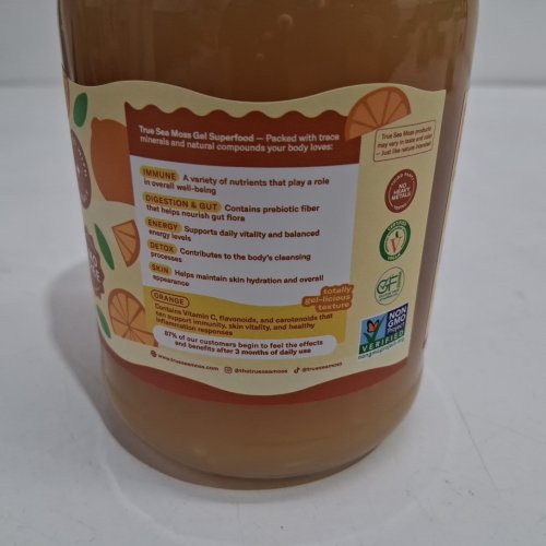 *Expiring soon* true sea moss superfood gel - 473ml - ORANGE image 3