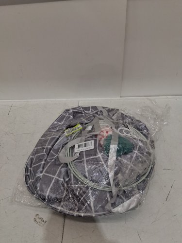 round heat insulated hanging shower curtain - 78.7" x 39.4" - grey image 2