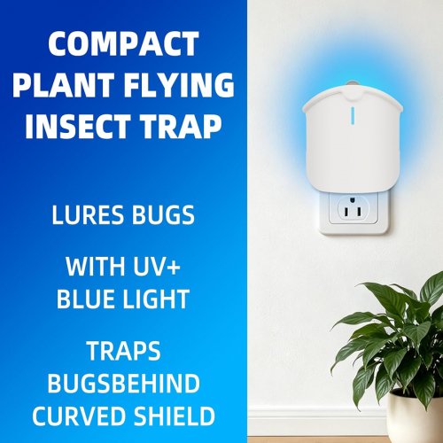 5pc UV Insect Trap WITH Refill Cartridges - WHITE (Model: HU-577) image 2