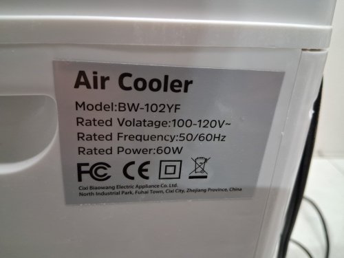 portable air conditioner cooler fan with exhaust hose - 9.5l - white (model: bw-102yf) image 5