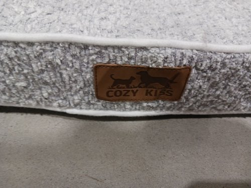 COZY KISS Orthopedic Dog Bed for Large Dogs - removable cover - 45'' x 30'' -grey image 4