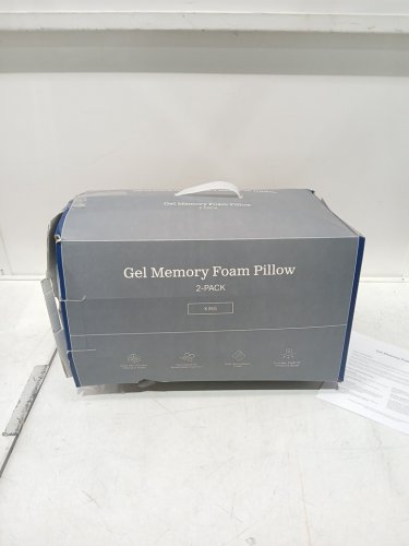 2PK GEL MEMORY FOAM PILLOW - king - WHITE image 2