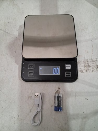 Diyife  Waterproof  Rechargeable Plug in Kitchen food Scale with Adjustable LCD Display - 22LBS CAP - BLACK/GREY image 3