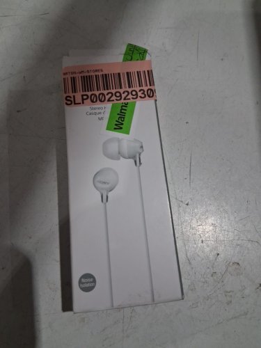SONY IN EAR HEADPHONES with usb-c adapter - White (Model: MDR-EX15LP) image 2