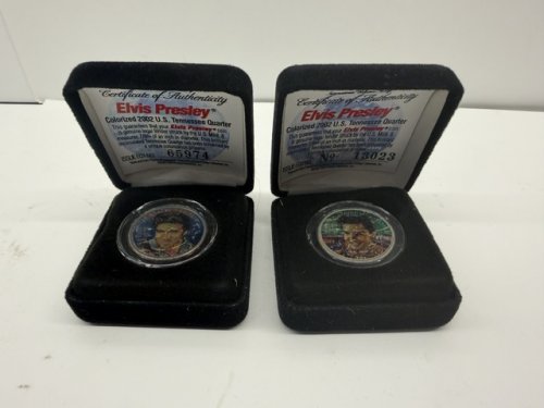 2 ELVIS PRESLEY COLORIZED TENNESSEE QUARTERS LIMITED EDITION image 6