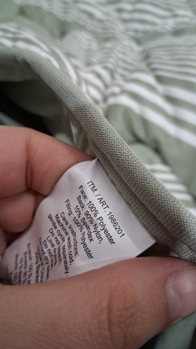 BERKSHIRE reversible down alternative cooling comforter - king (112"x92") - green/White stripes (model: 1986201) image 3