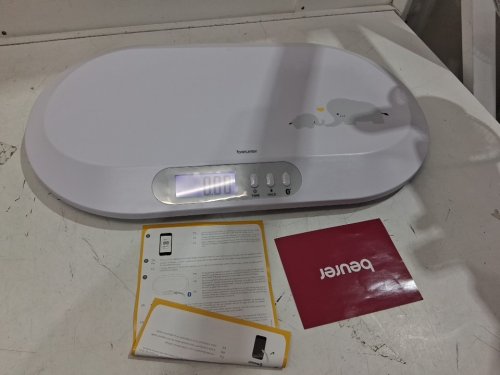 BEURER DIGITAL BABY/PET WEIGHT SCALE, 44LBS CAPACITY - WHITE/GREY (MODEL: BY90) image 3