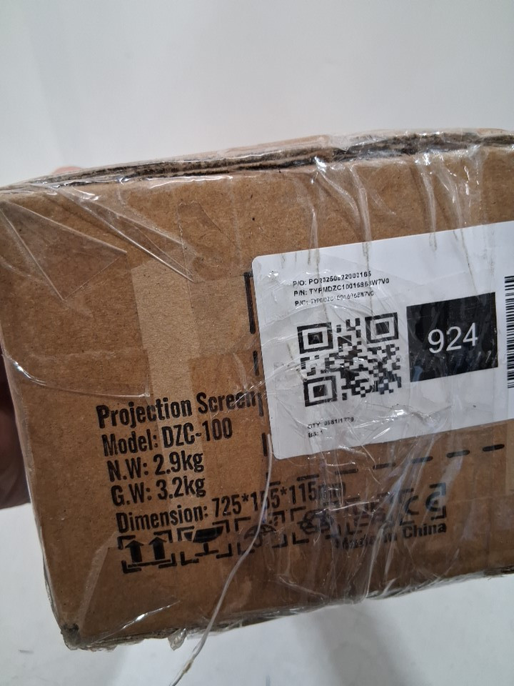 MANUAL Tripod PROJECTION SCREEN, 16:9, 100" - WHITE (MODEL: DZC-100) image 3