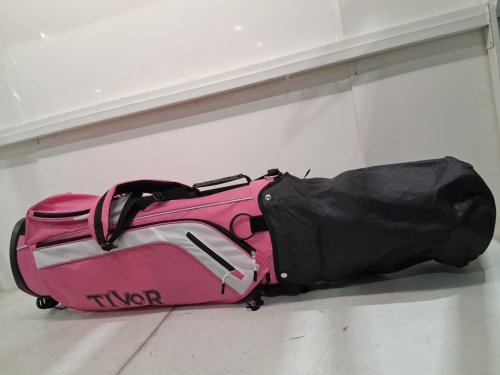 14pc TIVOR Complete Golf Set with Driver, Wood, Hybrid, 6-9 Irons, Sand Wedge, Putter, 3 Headcovers & Stand Bag – Pink/Black image 3