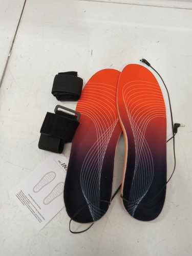 PU INSOLES Heated Insoles Foot Warmer WITH BATTERY - large - ORANGE image 3