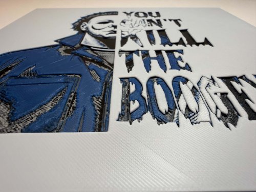 8"x8" 3D Printed- Michael Myers from Halloween- Textured Photo image 2