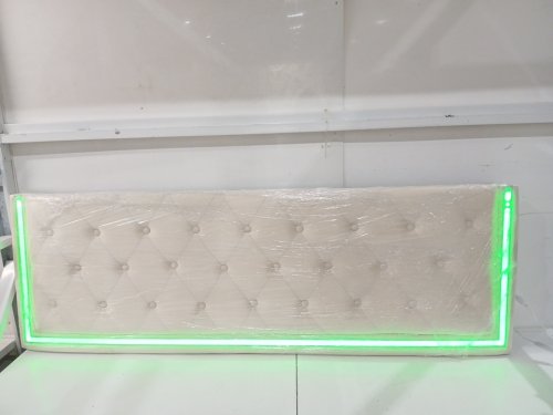 Homfa Upholstered Headboard With LED Lights - Queen - White (Model: KLV-UP-216) image 3