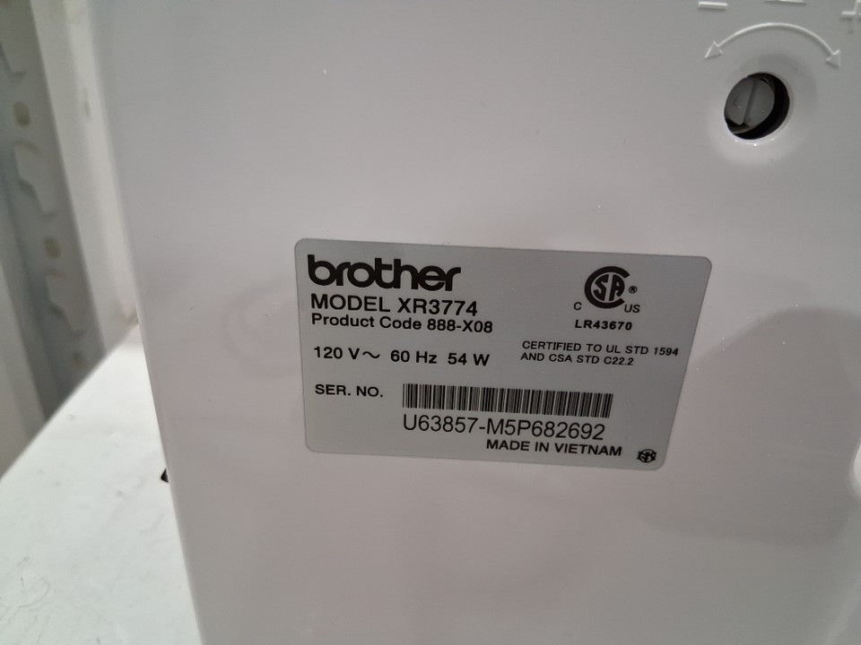 Brother Sewing and Quilting Machine with 37 Built-In Stitches, Wide Quilting Table, Automatic Needle Threader, Drop-In Top Bobbin, 1-Step Buttonhole, 8 Included Presser Feet and Bright LED Work Area - White (Model: XR3774) image 7