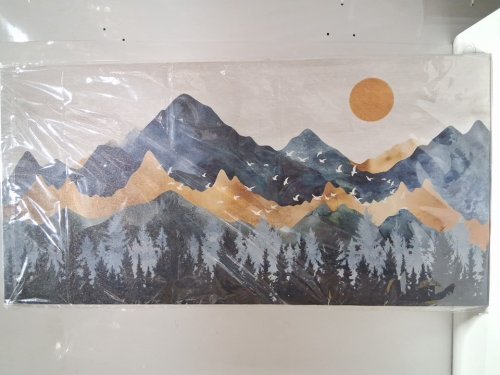 Abstract Nordic Mountain Landscape - 47" x 23" (Model: DP9Z) image 2