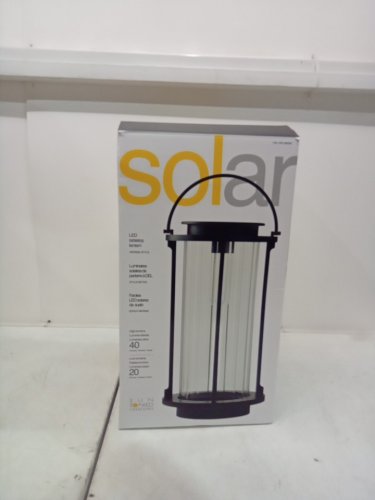 Sun soaked creations led tabletop solar lantern - 20-40 LM/ 16" - black (model: 1992746) image 2