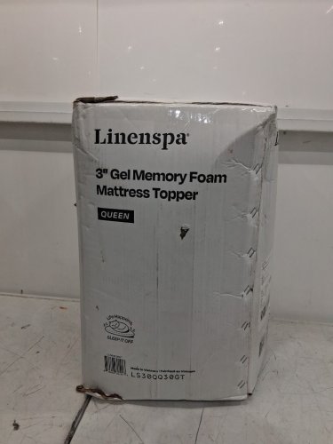 LINENSPA THICK GEL INFUSED MEMORY FOAM MATTRESS TOPPER - 3" QUEEN - BLUE (MODEL: LS30QQ30GT) image 2