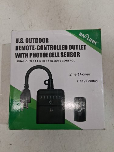 BN-LINK OUTDOOR LIGHT TIMER OUTLET with remote control - 125VAC/60HZ - BLACK image 4