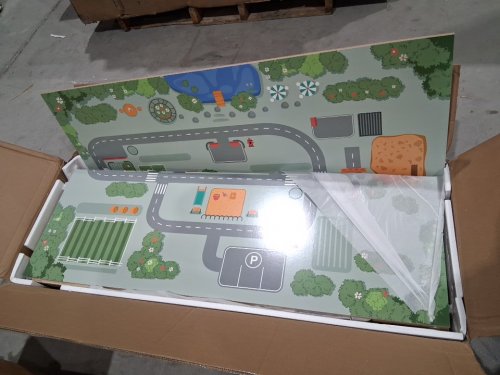 120pc amazon basics wooden train set and table - 33" x 47" x 16" - wood/natural - (model: 838385) image 2