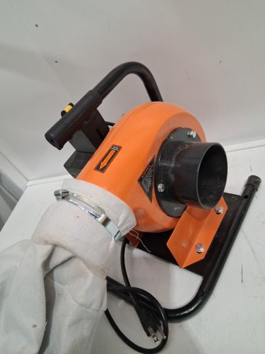 Wen Rolling Dust Collector with 12-Gallon Bag and Optional Wall Mount - 5.7a - orange/black (model: dc3401) image 5