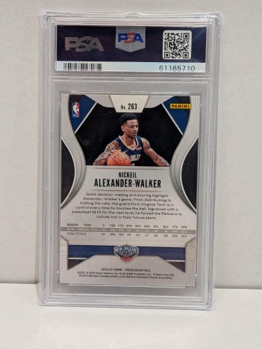 NICKEIL ALEXANDER WALKER NBA PELICANS CARD - PSA GRADED 9 MINT - 2019 PANINI PRIZM #263 image 4
