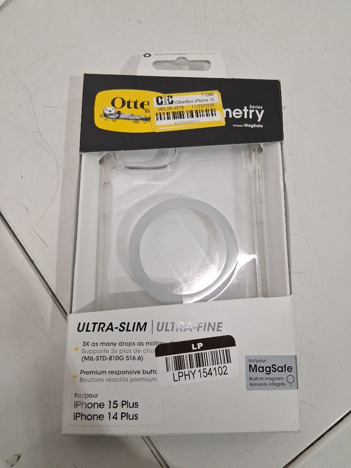 OtterBox Symmetry Series+ iPhone 14/15 plus case for magsafe  - Clear (model: 77-93056) image 2