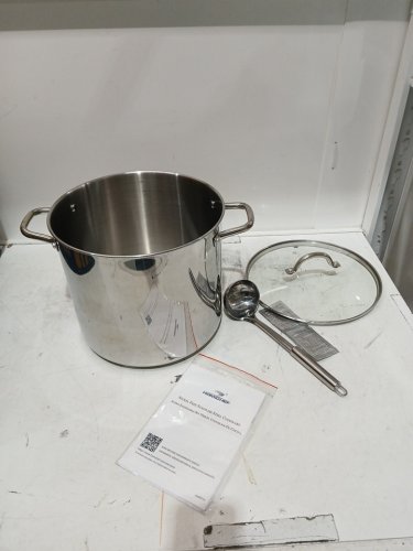 HOMICHEF Nickel Free Stainless Steel Polished Induction stockPot with lid- 16QT - SILVER - (MODEL: ‎c2113283) image 3