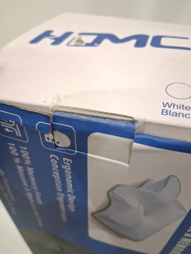 HOMCA 2-IN-1 3D CURVE Ergonomic Memory Foam Pillow - 15.5" x 23.5" - White/Grey (model: PL02) image 3