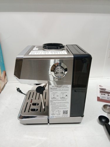AMZCHEF 20 BAR ESPRESS MACHINE WITH BUILT-IN GRINDER, MILK FROTHER AND TOUCHSCRREN DISPLAY - SILVER/BLACK (MODEL: CM1626) image 8