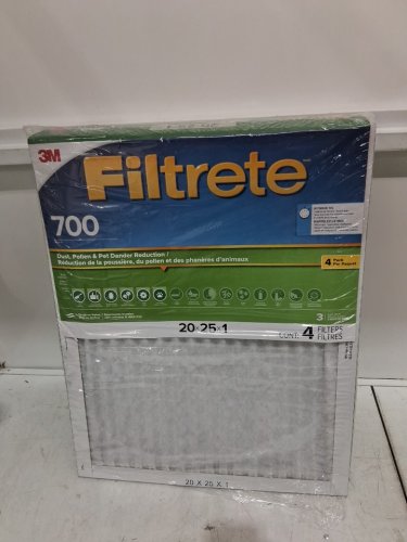 4PK Filtrete Dust, Pollen and Pet Dander Reduction Air Filter MPR700 - 20" X 25" X 1" image 2