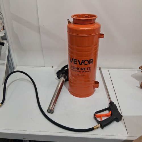 Industrial Concrete Sprayer. Heavy Duty Tri-Poxy Pump Sprayer with gun handle - 3.5gal - orange (model: 21014S) image 3