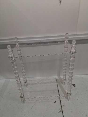 2-Tier Acrylic Nightstand Side Table - 21" x 26" - clear image 3