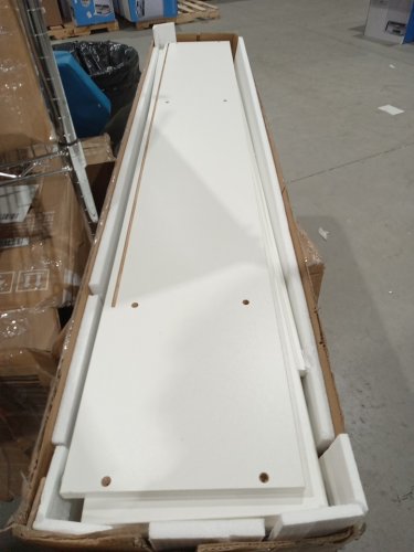 tucktect retractable modern wooden tv console - 122" x 71" - white image 3