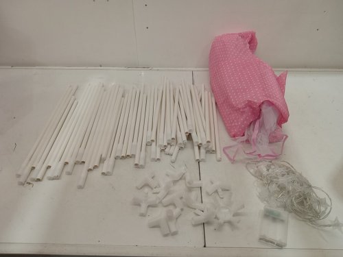 orian toys princess castle playhouse tent with led star lights - 53" X 55" - pink (model K008) image 3