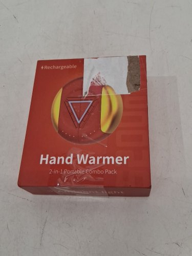 2pk Rechargeable electric Hand Warmer - Magnetic, 5200mAh (2600mah each), 3 heating Levels - red/gold (model: bl-nsb01) image 2