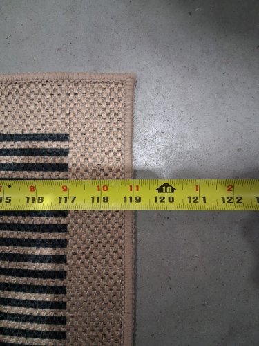 Lahome Modern Rainbow Hallway Runner Rug - 119" x 26" - beige/black image 4