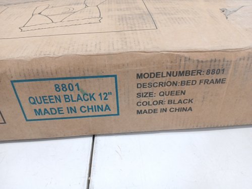 HEAVY DUTY STEEL MATTRESS FOUNDATION - QUEEN - 12" - BLACK (MODEL: 8801) image 6
