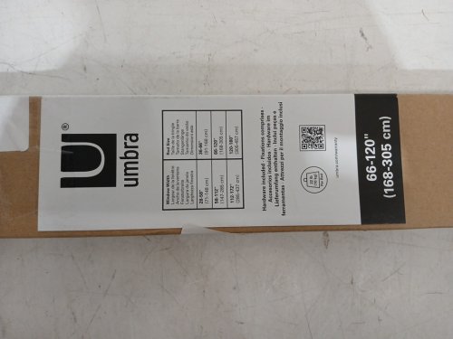 Umbra cappa modern curtain curtain rod - 66-120" - black (model: 1021410-038) image 2